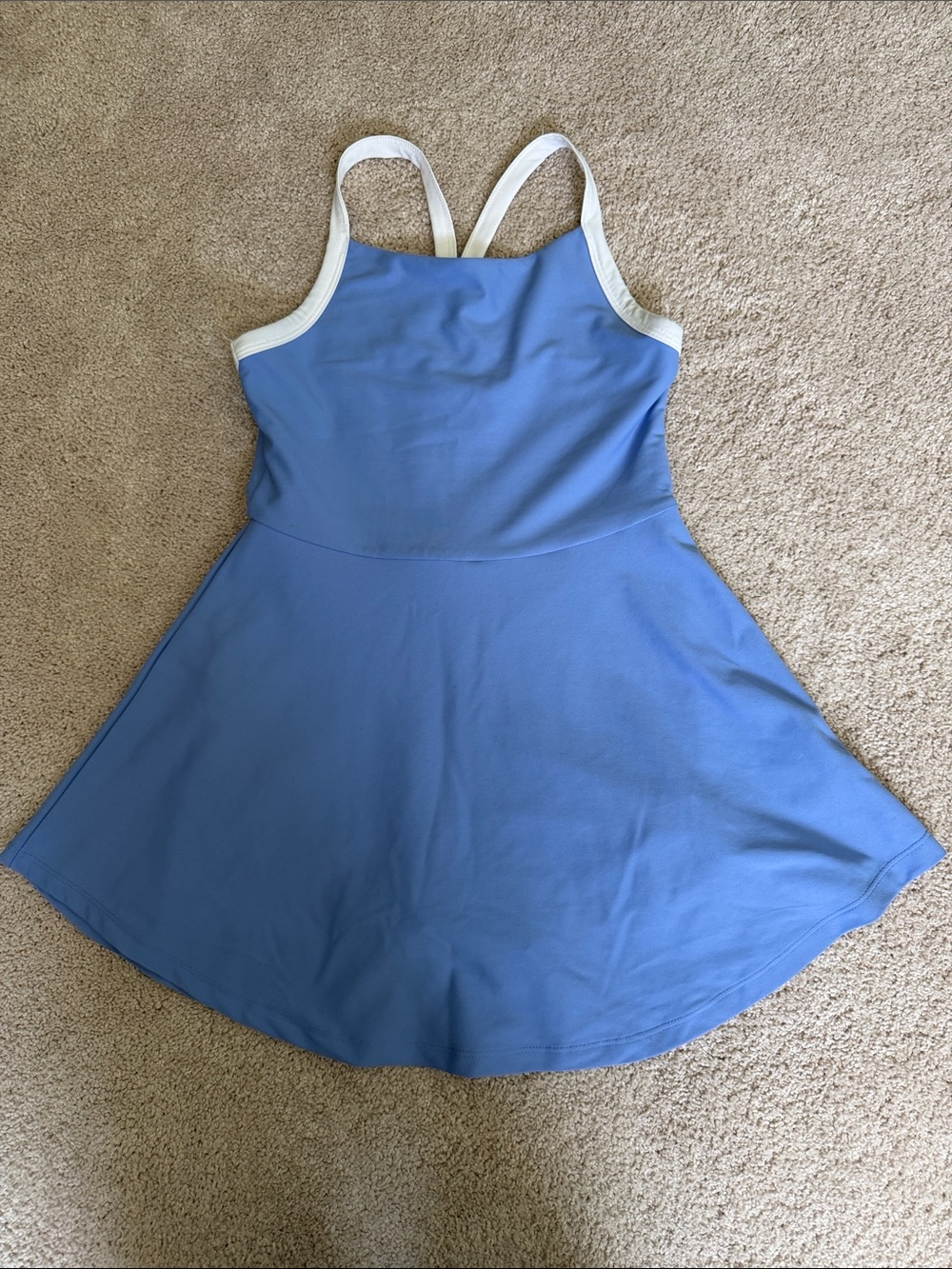 Old Navy Light Blue/Purple Girl's Skater Dress with White Trim